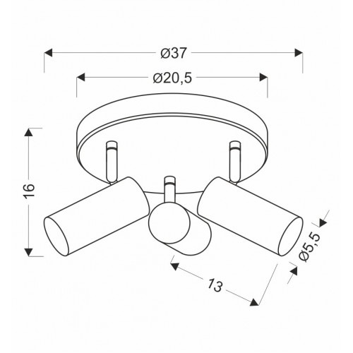 Спот Candellux Colly 37x16 см Білий (98-01627) Спот Candellux Colly 37x16 см Білий (98-01627)