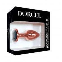 Металева анальна пробка із прикрасою у вигляді кристалу Dorcel - Diamond Plug Rose Gold S