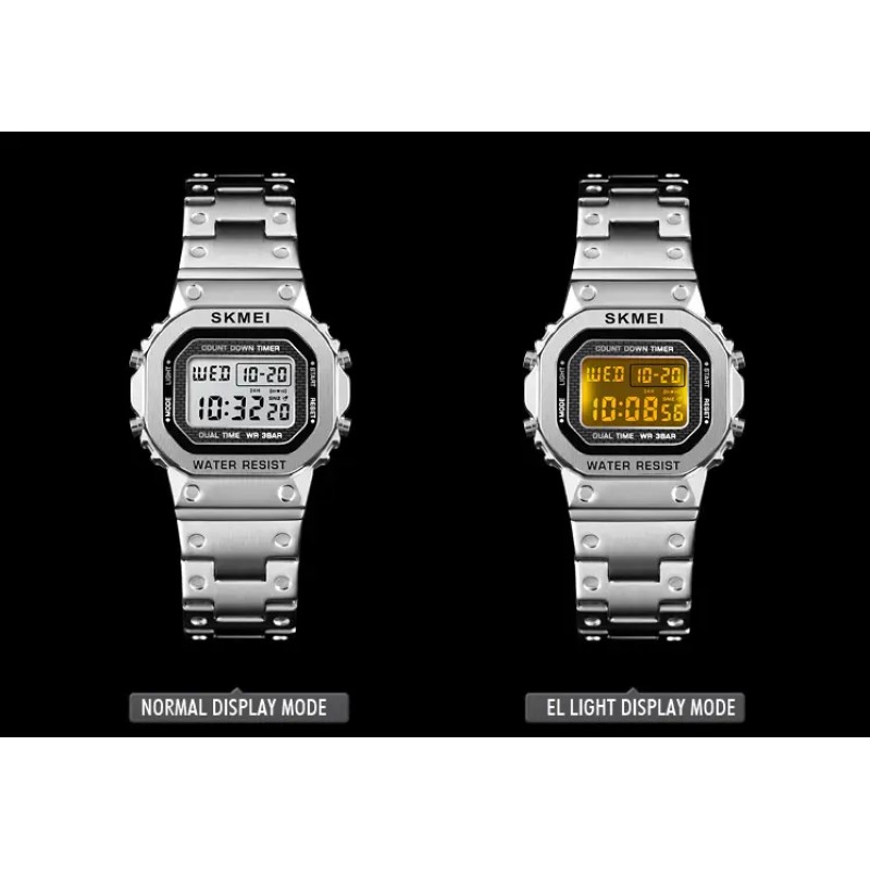 Жіночий спортивний годинник Skmei 1433 Singapore Сріблястий