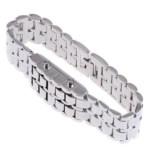 Годинник-браслет Led Watch Iron Samurai, Сріблястий з червоними світлодіодами ( IBW012SR ) Годинник-браслет Led Watch Iron Samurai, Сріблястий з червоними світлодіодами ( IBW012SR )