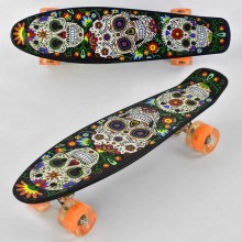 Скейт Пенні борд Best Board зі світлодіодними PU колесами Multicolor (74536)