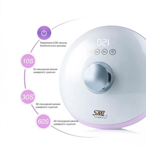 Лампа для манікюру SML S1 180 Вт 60led Рожево-білий Лампа для манікюру SML S1 180 Вт 60led Рожево-білий