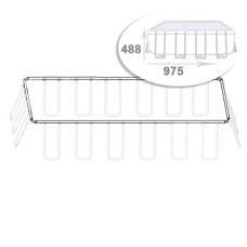 Набір: Верхній каркас для каркасного басейну Intex 12447-02. Розмір 975 х 488 х 132 см