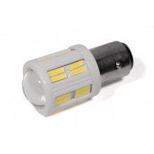 Світлодіодна лампа StarLight T25/5 28 (24+4 лінза) діодів 4014 3.5W 12V-24V WHITE / кераміка / габарит + стоп