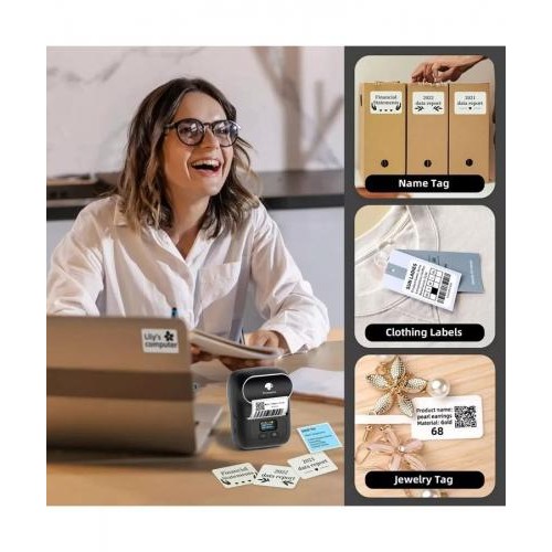 Принтер для термоетикеток Phomemo M110 Label Maker Сірий Принтер для термоетикеток Phomemo M110 Label Maker Сірий