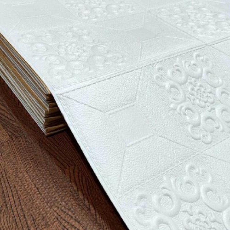 Самоклеюча 3D панель 3D Loft 19600x700x3 мм Білий (358)