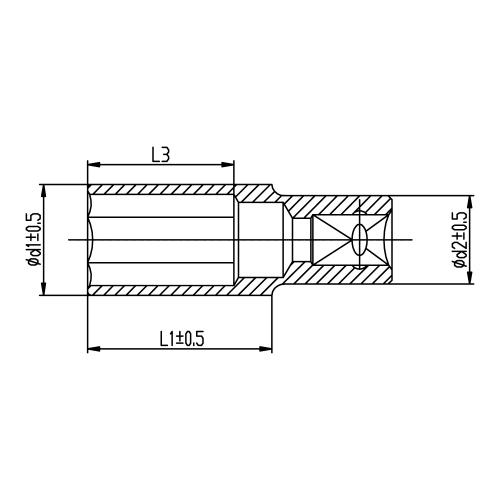 Насадка шестигранна довга 1/2 Насадка шестигранна довга 1/2