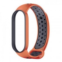 Ремінець Double Color Strap для Xiaomi Mi Band 5/6 Orange-Grey