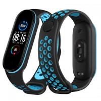 Ремінець Double Color Metal Clasp для Xiaomi Mi Band 5/6 Black-Blue Ремінець Double Color Metal Clasp для Xiaomi Mi Band 5/6 Black-Blue