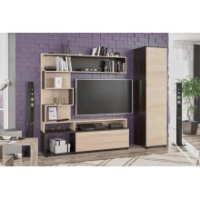 Стінка Феррара + пенал Меблі Сервіс Венге темний + Ясен світлий Стінка Феррара + пенал Меблі Сервіс Венге темний + Ясен світлий