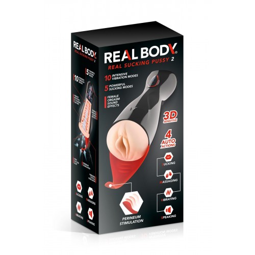 Мастурбатор-вагіна Real Body — Real Sucking Pussy 2 (м'ята упаковка!!!) в інтернет супермаркеті PbayMarket!