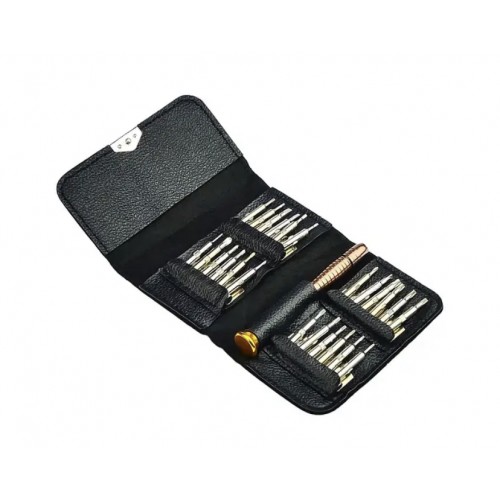 Набір майстра - викрутка з прецизійними насадками в чохлі Portable Tool 25pcs - 6025 Набір майстра - викрутка з прецизійними насадками в чохлі Portable Tool 25pcs - 6025