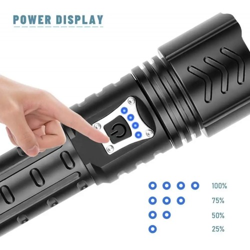 Ручний ліхтар Police BL-717B-P99 zoom Type-C Power bank 26650 3хААА 5 режимів