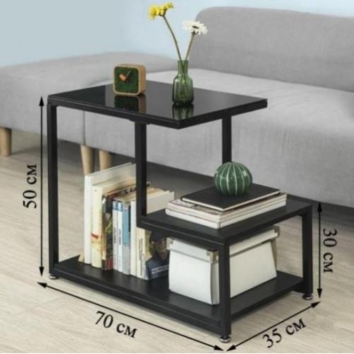 Журнальний столик GoodsMetall у стилі Лофт 700х500х350 ЖС209