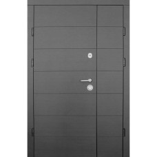 Двері вхідні металеві вуличні полуторні тамбурні Роял 2 ПВХ Ваш ВиД Венге-темний 1200х2050х96 Ліве/Праве