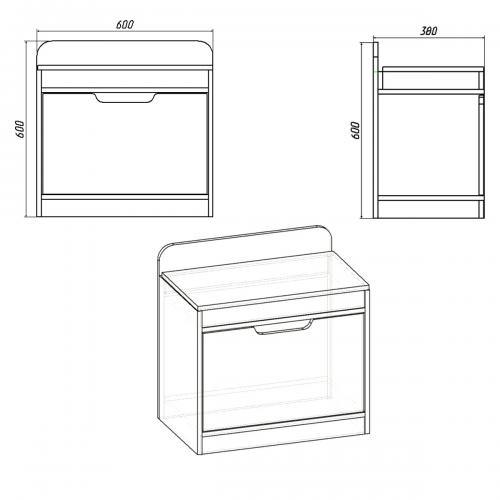 Тумба для взуття Компанит ТО 8 Тумба для взуття Компанит ТО 8