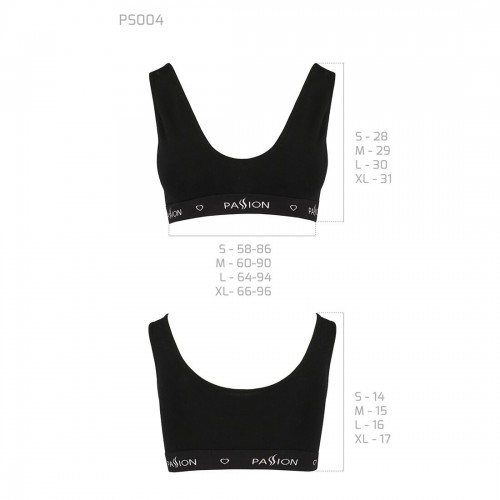 Спортивний топ з широкою гумкою Passion PS004 TOP black, size M в інтернет супермаркеті PbayMarket!