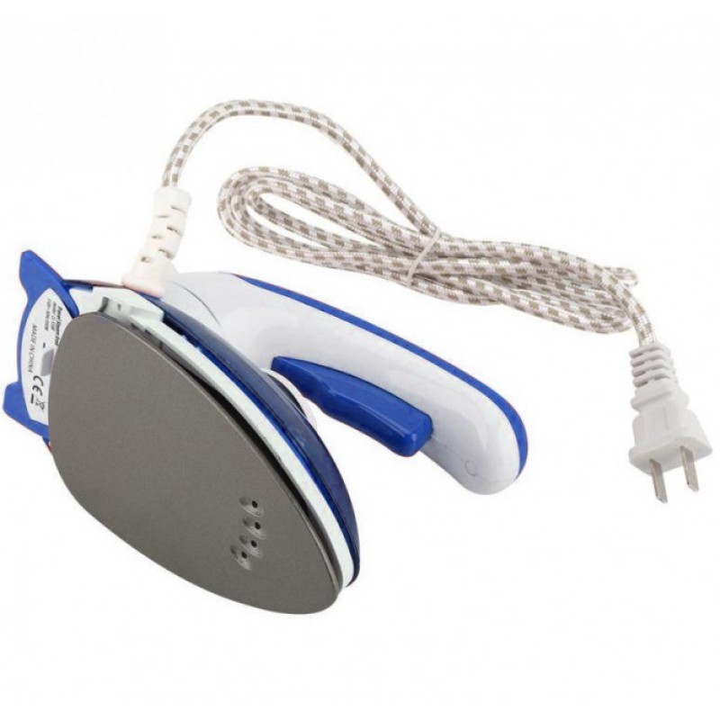 Дорожня міні праска та відпарювач для одягу 2 в 1 Hot Steamer HT-558B з поворотною ручкою 1000 Вт міні відпарювач Синій