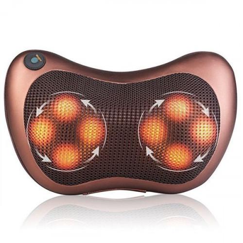 Масажер подушка для спини та шиї Massage pillow GHM 8028 Brown (kz011-hbr)