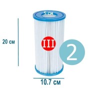 Змінний картридж для фільтра насоса Bestway P58012 тип «III» 2 шт, 20 х 10.7 см