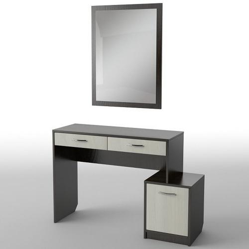 Туалетний столик Тиса Мебель БС-7 Венге Дуб молочний 75x40x119 см Туалетний столик Тиса Мебель БС-7 Венге Дуб молочний 75x40x119 см