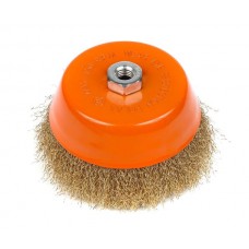 Щітка Polax чашкова по металу для УШМ (болгарки) гофрований рифлений дріт M14 85 мм (54-156)