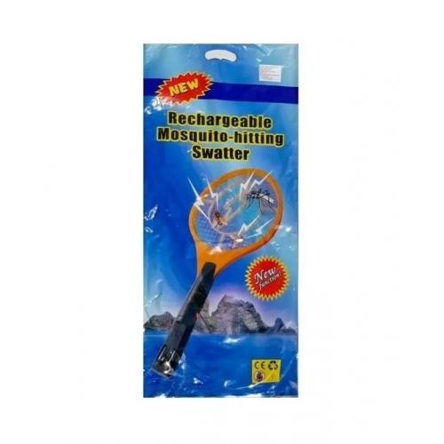 Електрична мухобойка Mosquito Rechargeable hitting Swatter Чорно-помаранчевий Електрична мухобойка Mosquito Rechargeable hitting Swatter Чорно-помаранчевий