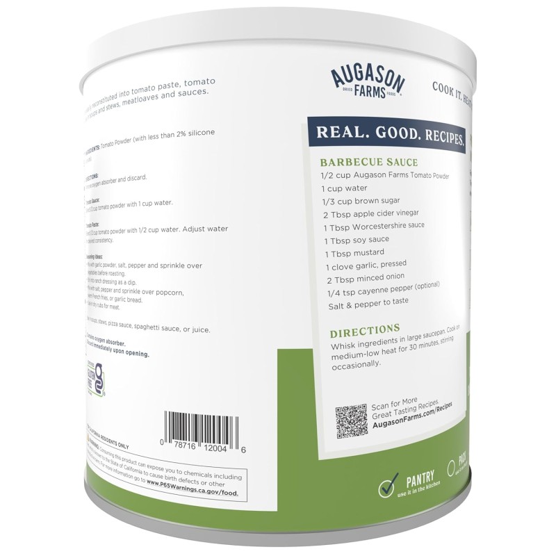 Томатна паста сублімована з великим терміном придатності 25 років Augason Farms, 329 порцій