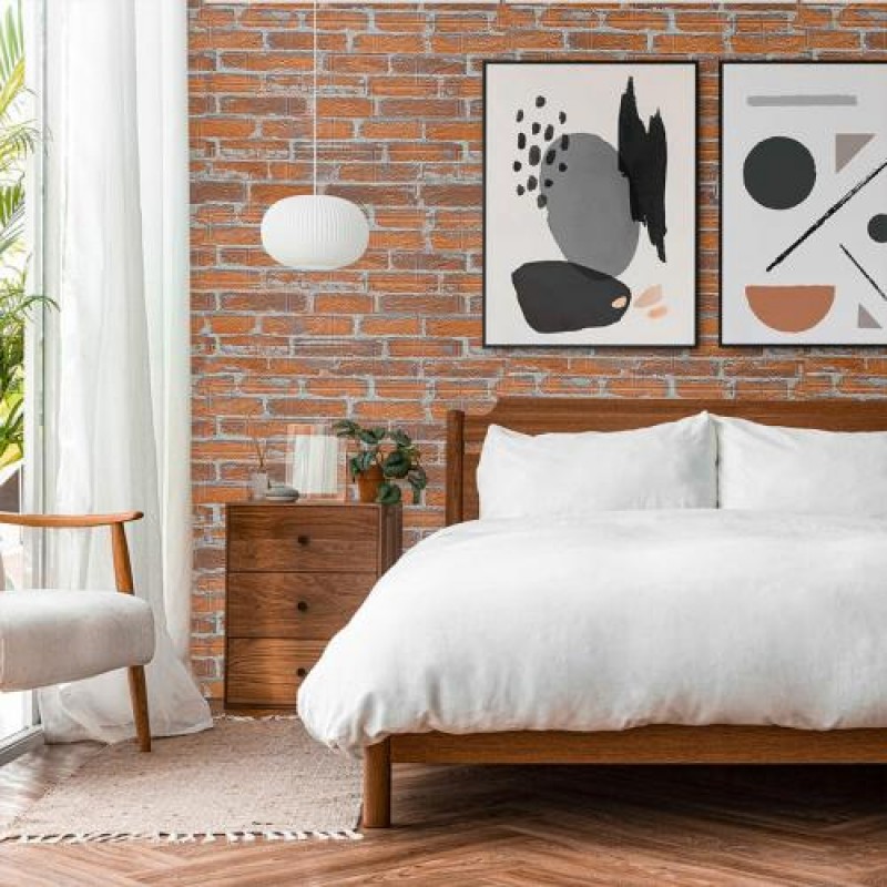 Самоклеюча 3D панель під руду катеринославу цеглу Sticker Wall 3080х700х3мм