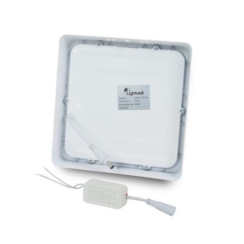 Світильник світлодіодний Lightwell LW-SQ-SRF-12 12 W Білий (295936) Світильник світлодіодний Lightwell LW-SQ-SRF-12 12 W Білий (295936)