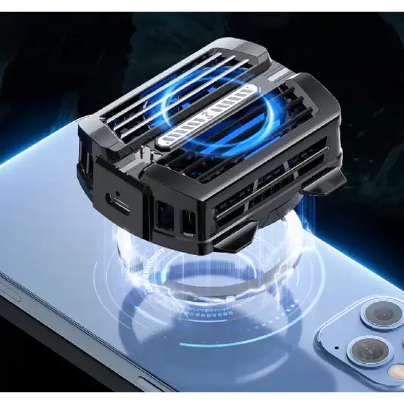 Магнітний напівпровідниковий кулер-радіатор MEMO вентилятор для смартфона Black (CX12)