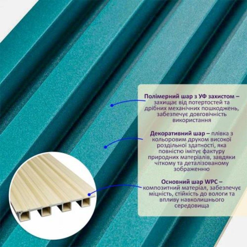 Декоративна стінова рейка 3000*160*23мм (D) SW-00001863 Sticker Wall