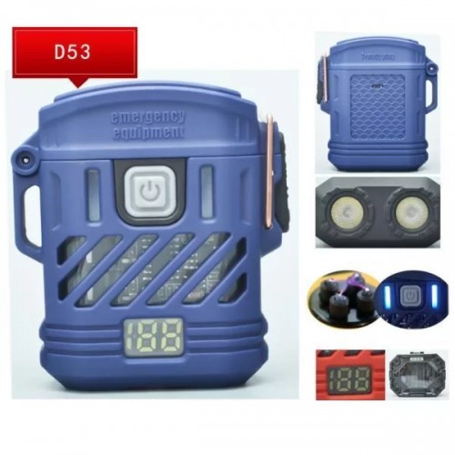 Ліхтар-запальничка Multifunctional D53-2LED Box LCD TypeC 3+1 режим 62х52х28 мм