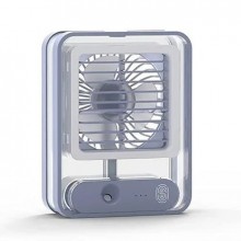 Міні кондиціонер акумуляторний від USB Transparent Spray Light Fan (UKC-01)