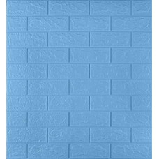 Самоклеюча декоративна 3D панель 3D Loft OS-BG03-3 Під блакитну цеглу 700x770x3мм
