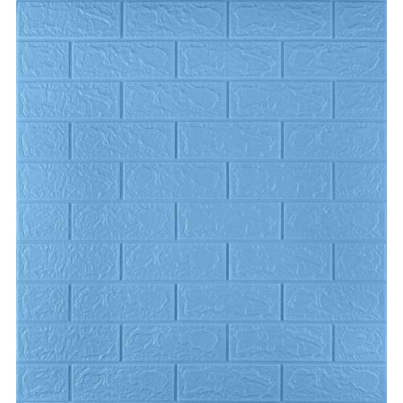 Самоклеюча декоративна 3D панель 3D Loft OS-BG03-3 Під блакитну цеглу 700x770x3мм