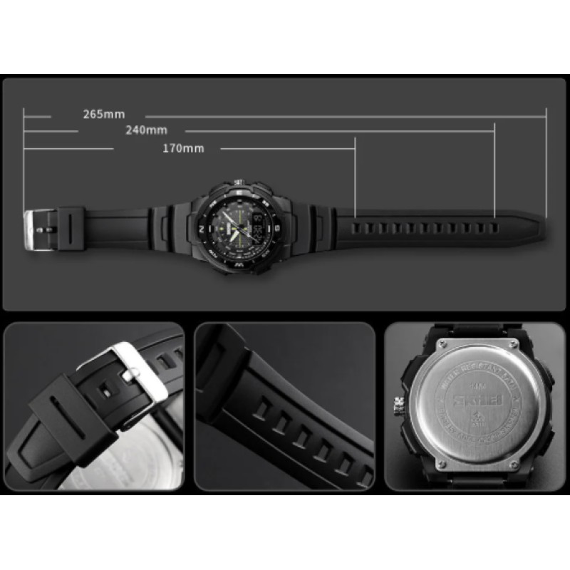 Годинник чоловічий спортивний Skmei 1454 Чорний