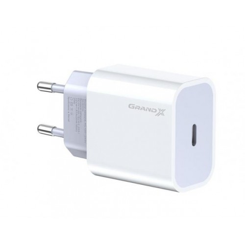 Зарядний пристрій Grand-X (1xUSB-C 20W) QC4.0, PD 3.0, FCP, AFC White (CH-770) Зарядний пристрій Grand-X (1xUSB-C 20W) QC4.0, PD 3.0, FCP, AFC White (CH-770)