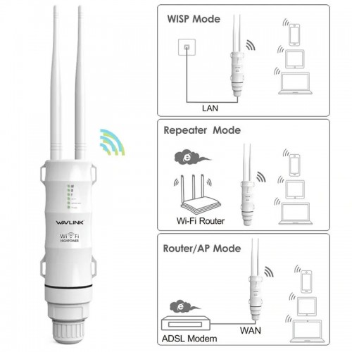 Підсилювач WiFi вуличний репітер ретранслятор Wavlink WN570HA1 600Mbps (101128)
