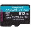 Карта пам'яті MicroSDXC 512GB UHS-I/U3 Class 10 Kingston Canvas Go! Plus R170/W90MB/s (SDCG3/512GBSP)