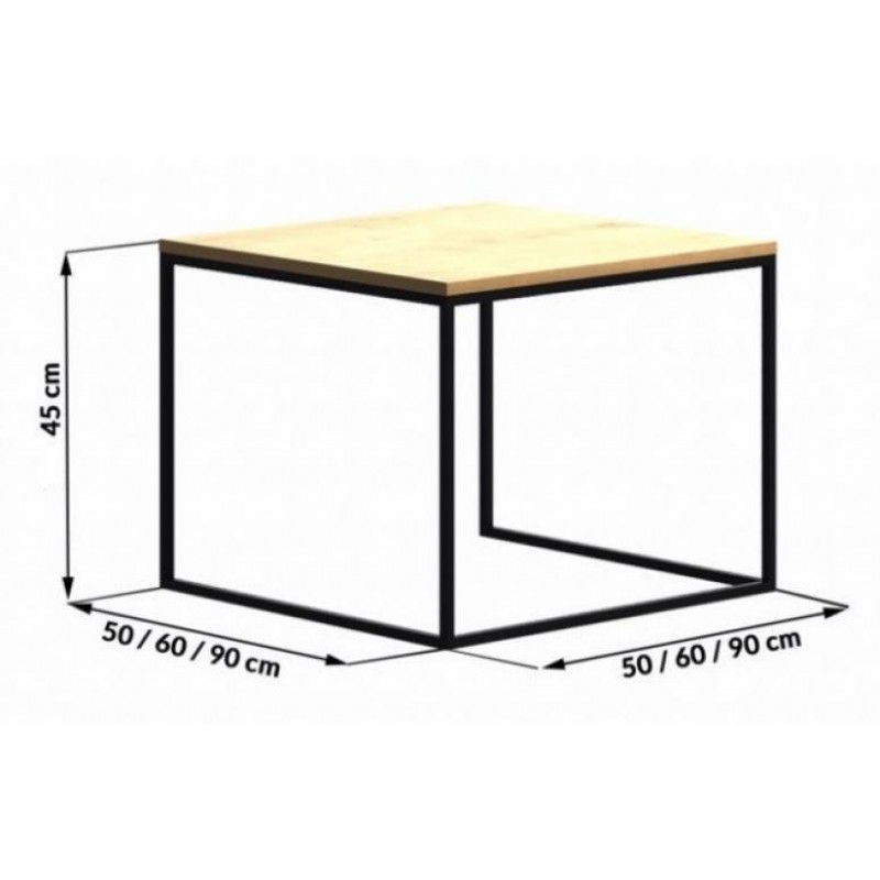 Кавовий журнальний столик у стилі Loft NS-608 480x600x600 мм Белый