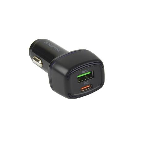 Автомобільний зарядний пристрій Borofone BZ14A PD20W + QC3.0 Type C to Type C 3A Чорний Автомобільний зарядний пристрій Borofone BZ14A PD20W + QC3.0 Type C to Type C 3A Чорний
