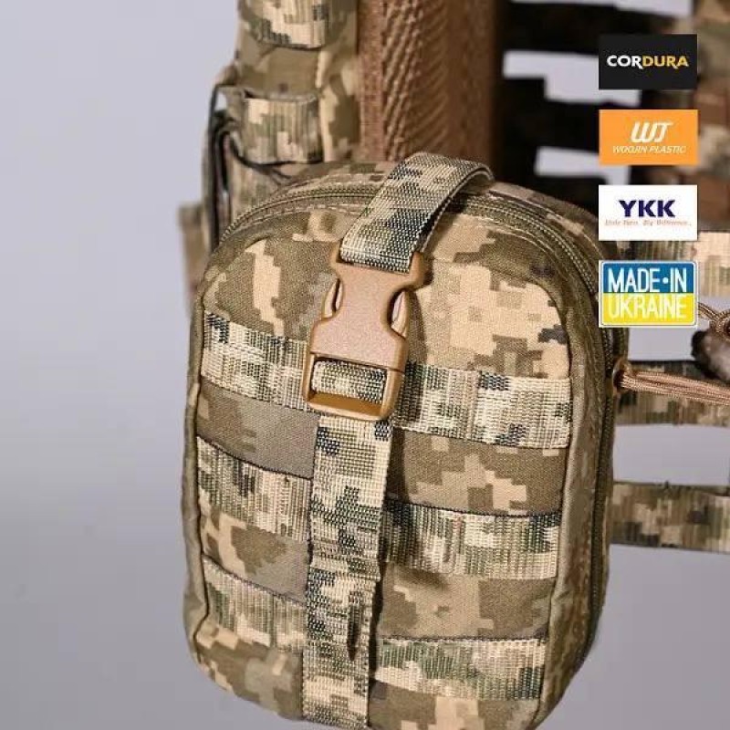 Плитоноска та 6 підсумків без плит No Brand М5 Піксель (2132250759)