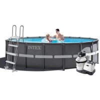 Каркасний басейн Intex 26326, 488 x 122 см (5 700 л/год, драбина, тент, підстилка)
