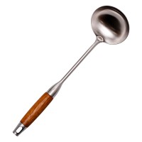 Ложка кухонна YIWU Generous 36,5х9,5 см Сріблясто-коричневий (HP-8-45)