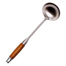 Ложка кухонна YIWU Generous 36,5х9,5 см Сріблясто-коричневий (HP-8-45)