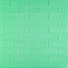 3D панель самоклеюча цегла М'ята 700x770x3мм (012-3) Sticker Wall SW-00000233