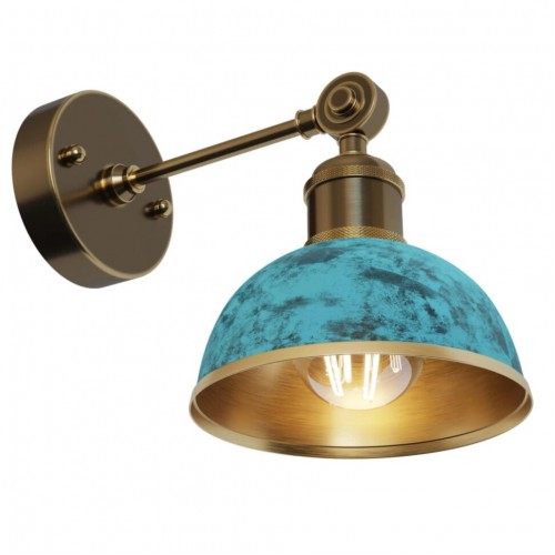 Бра PikArt Lights 28275 13x20 см Зелено-латуневий (28275-3)