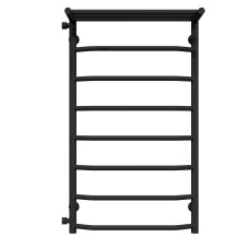 Рушникосушарка водяна Трапеція з полицею П8 500х900 Deffi Чорний (C.TP.90.50.8.B.B)