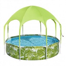 Каркасний басейн Intex Bestway Steel Pro Frame Pool з навісом 244х51 см 1688 л Зелений (56432) Каркасний басейн Intex Bestway Steel Pro Frame Pool з навісом 244х51 см 1688 л Зелений (56432)